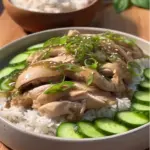 Poached Chinese Chicken with Ginger Scallion Sauce