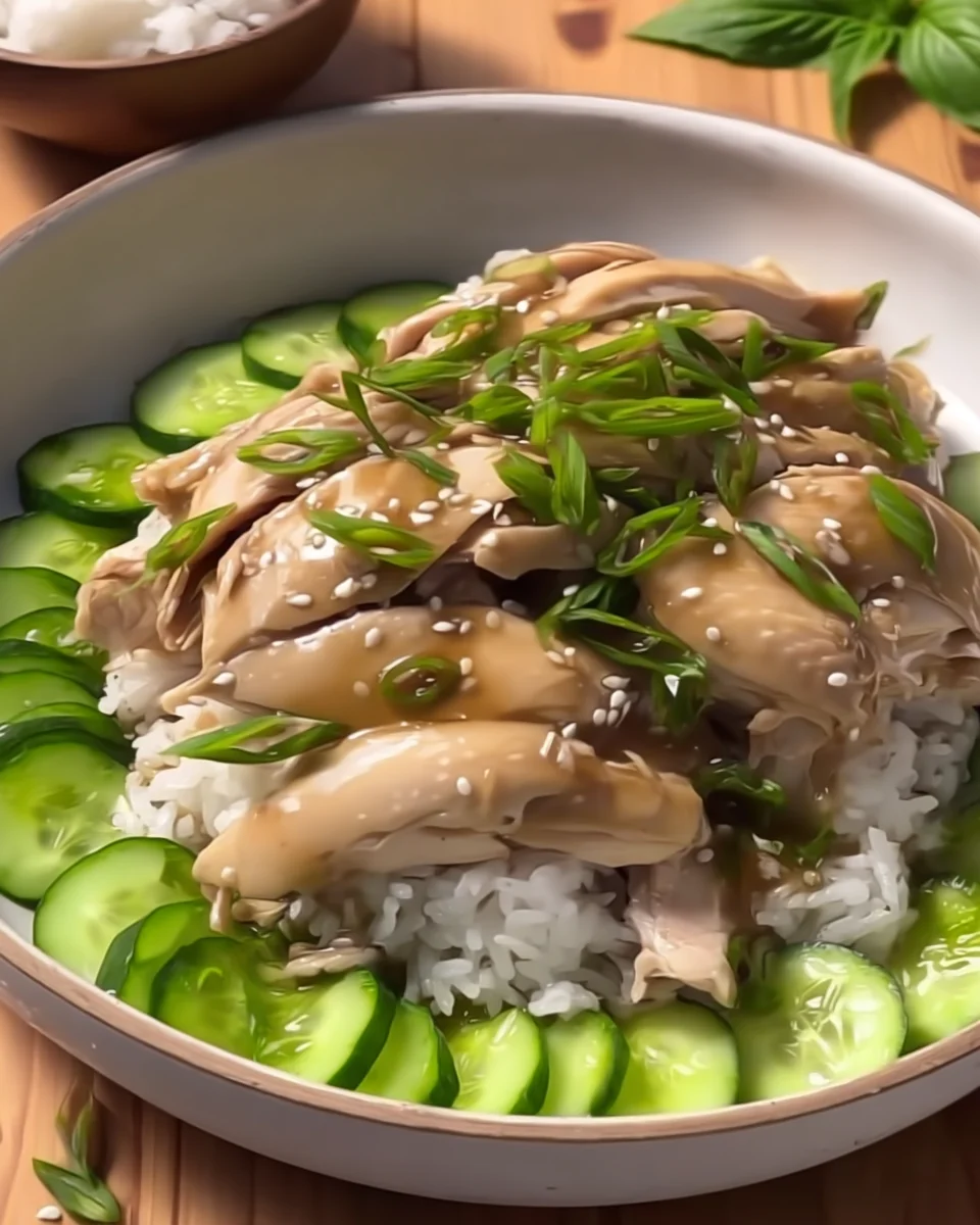 Poached Chinese Chicken with Ginger Scallion Sauce Poached