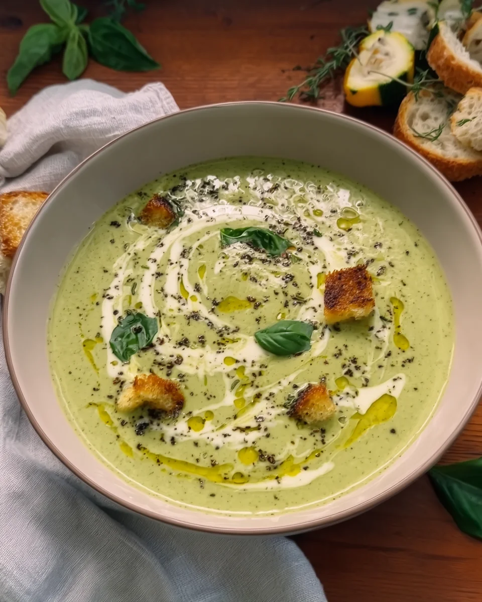 Roasted Courgette Soup Roasted