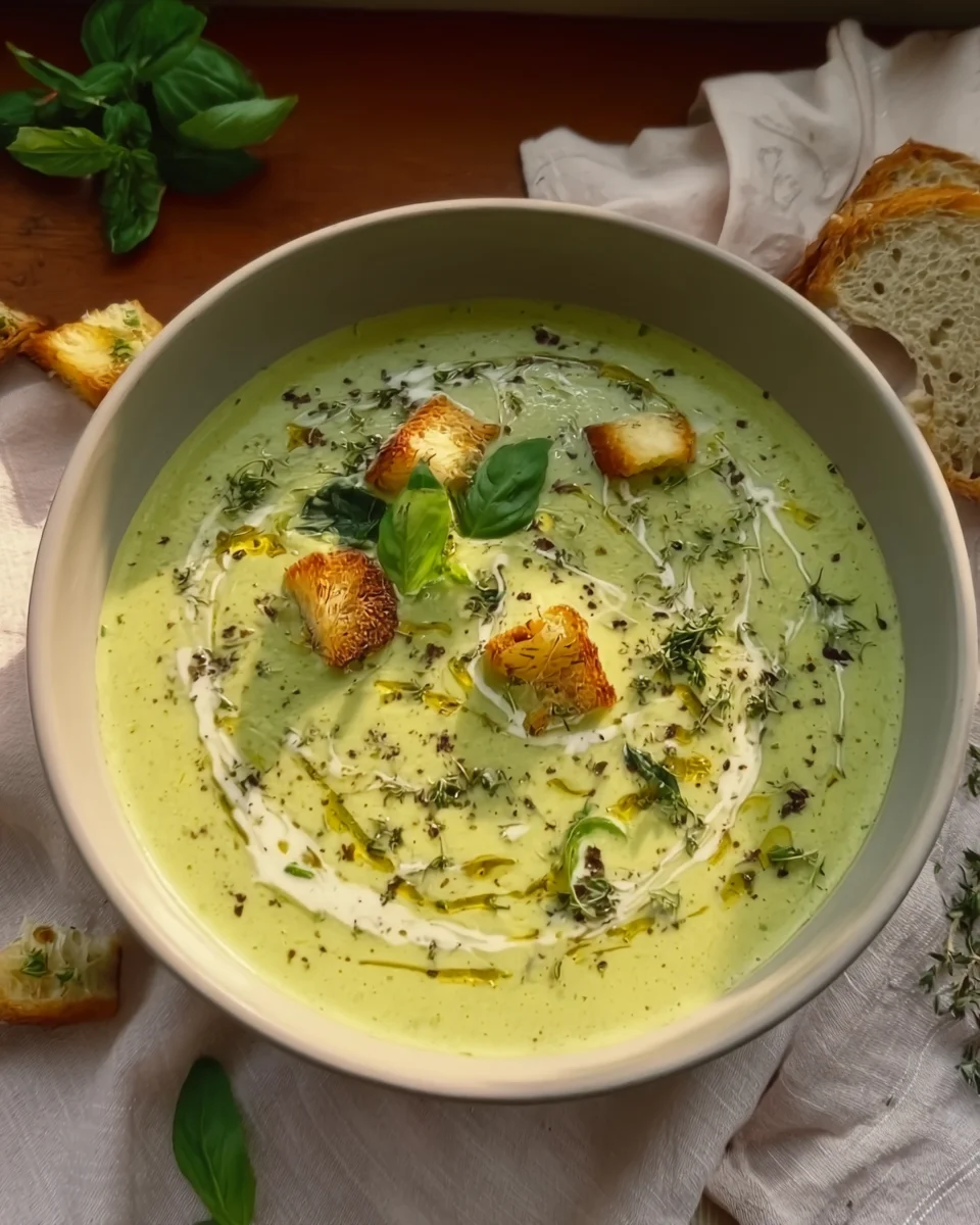 Roasted Courgette Soup Roasted