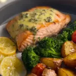 Sheet Pan Baked Salmon with Lemon Sauce