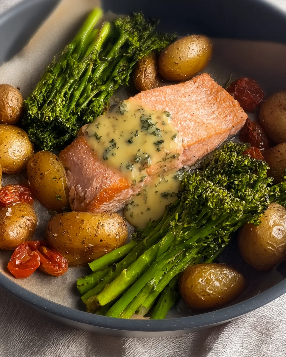 Sheet Pan Baked Salmon with Lemon Sauce Sheet
