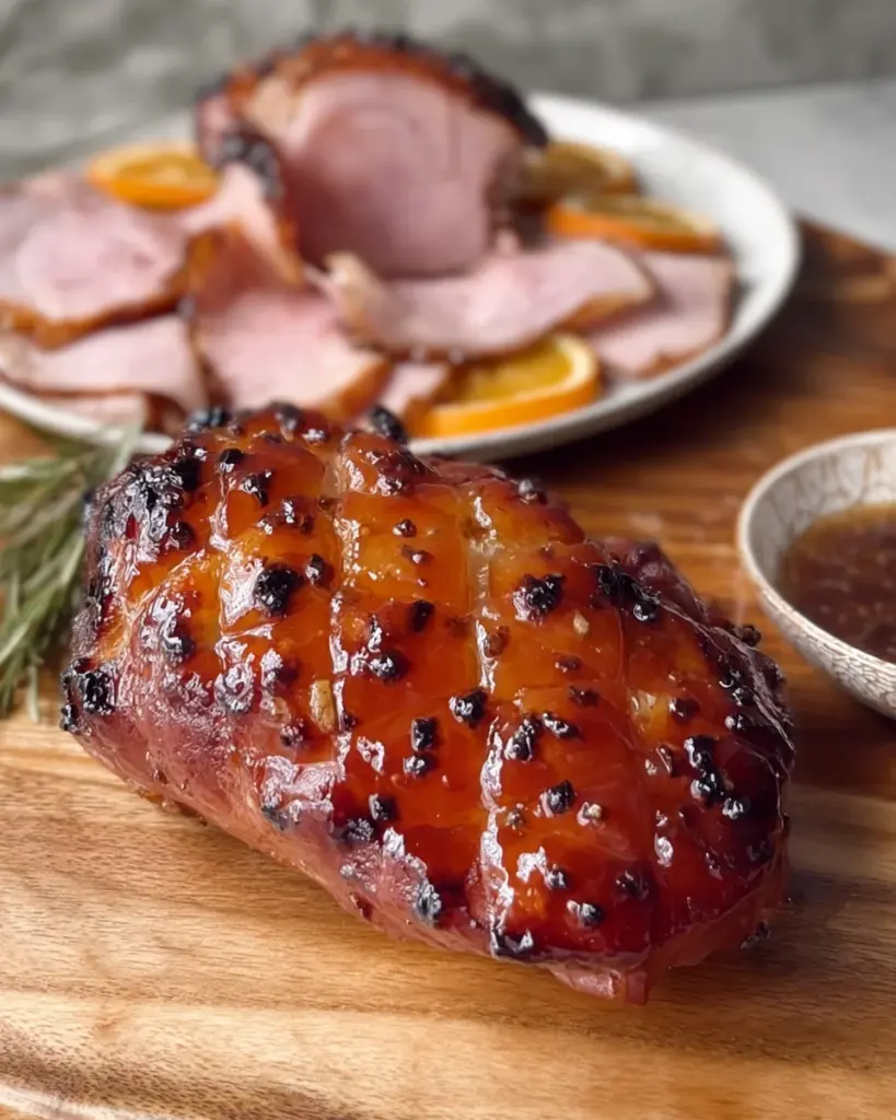 Slowcooker Honey & Mustard Glazed Ham
