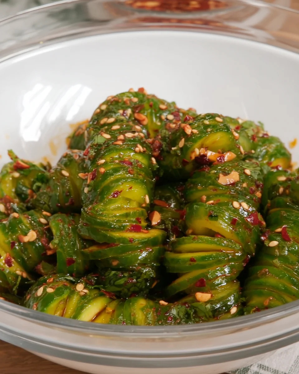 Spicy Spiral Cucumber Salad