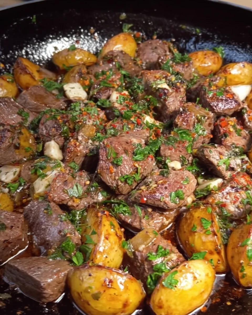 Steak Bites and Potatoes Steak