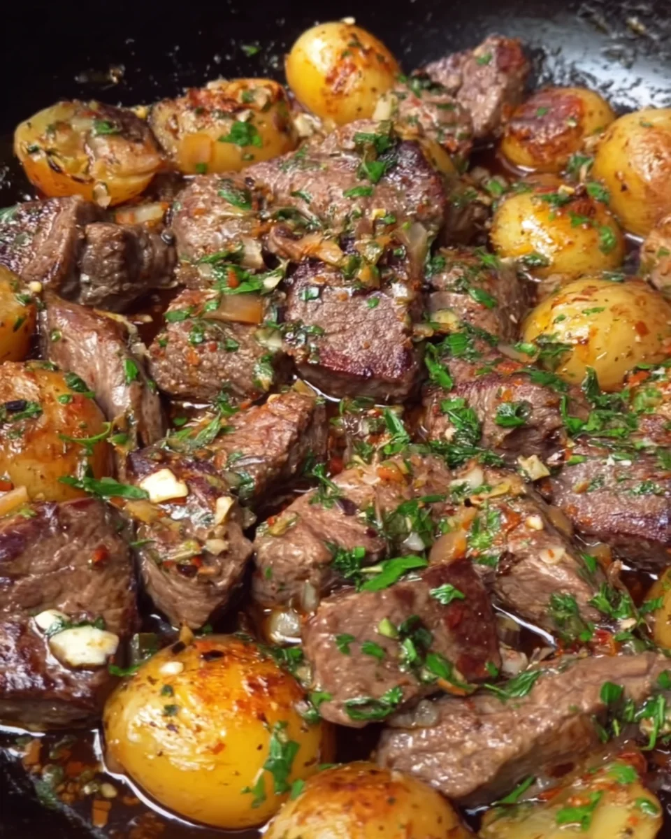 Steak Bites and Potatoes Steak
