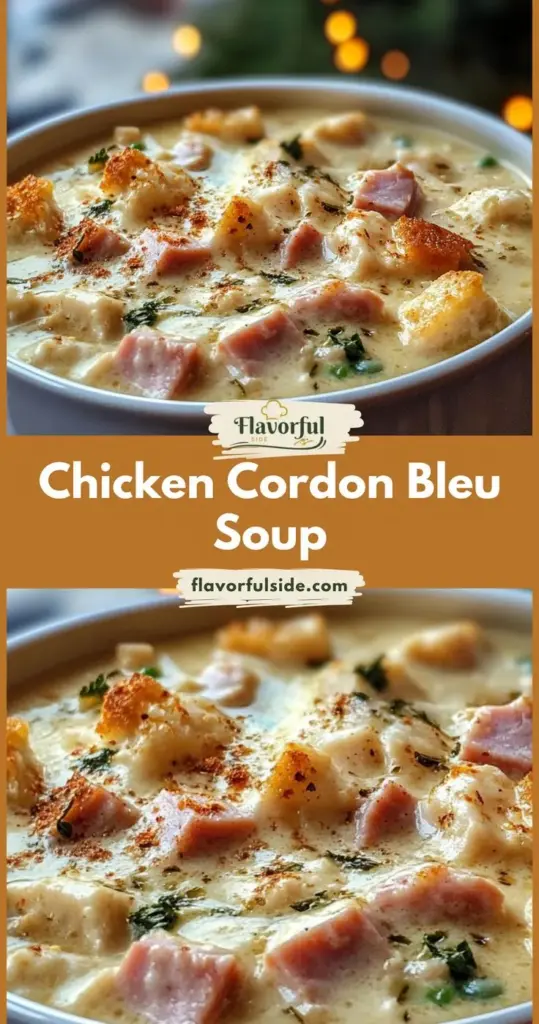 Chicken Cordon Bleu Soup Chicken Cordon Bleu Soup
