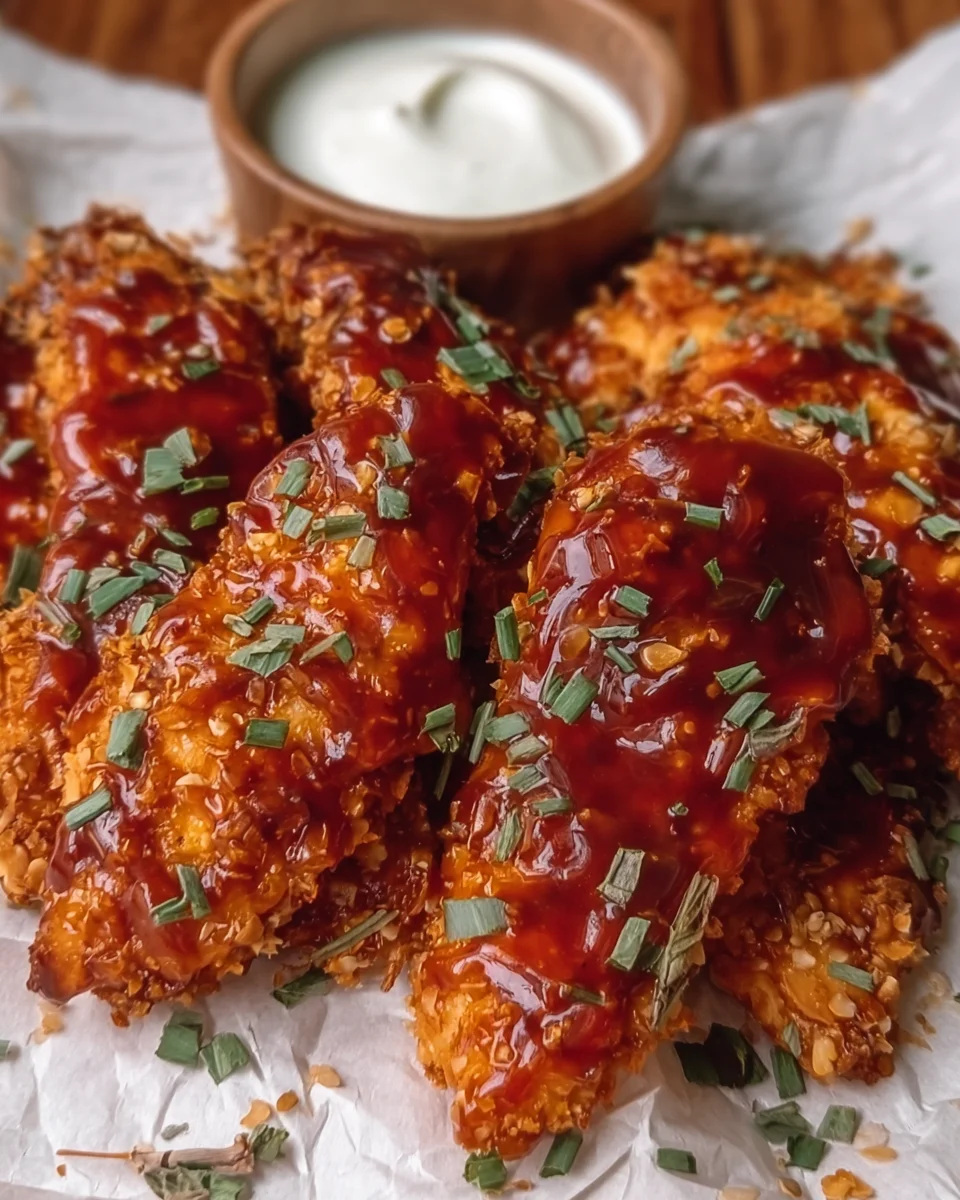 AIR FRYER CRISPY HONEY SRIRACHA BBQ CHICKEN TENDERS AIR