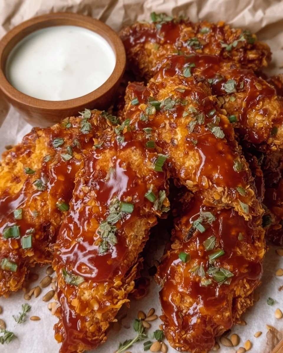 AIR FRYER CRISPY HONEY SRIRACHA BBQ CHICKEN TENDERS AIR