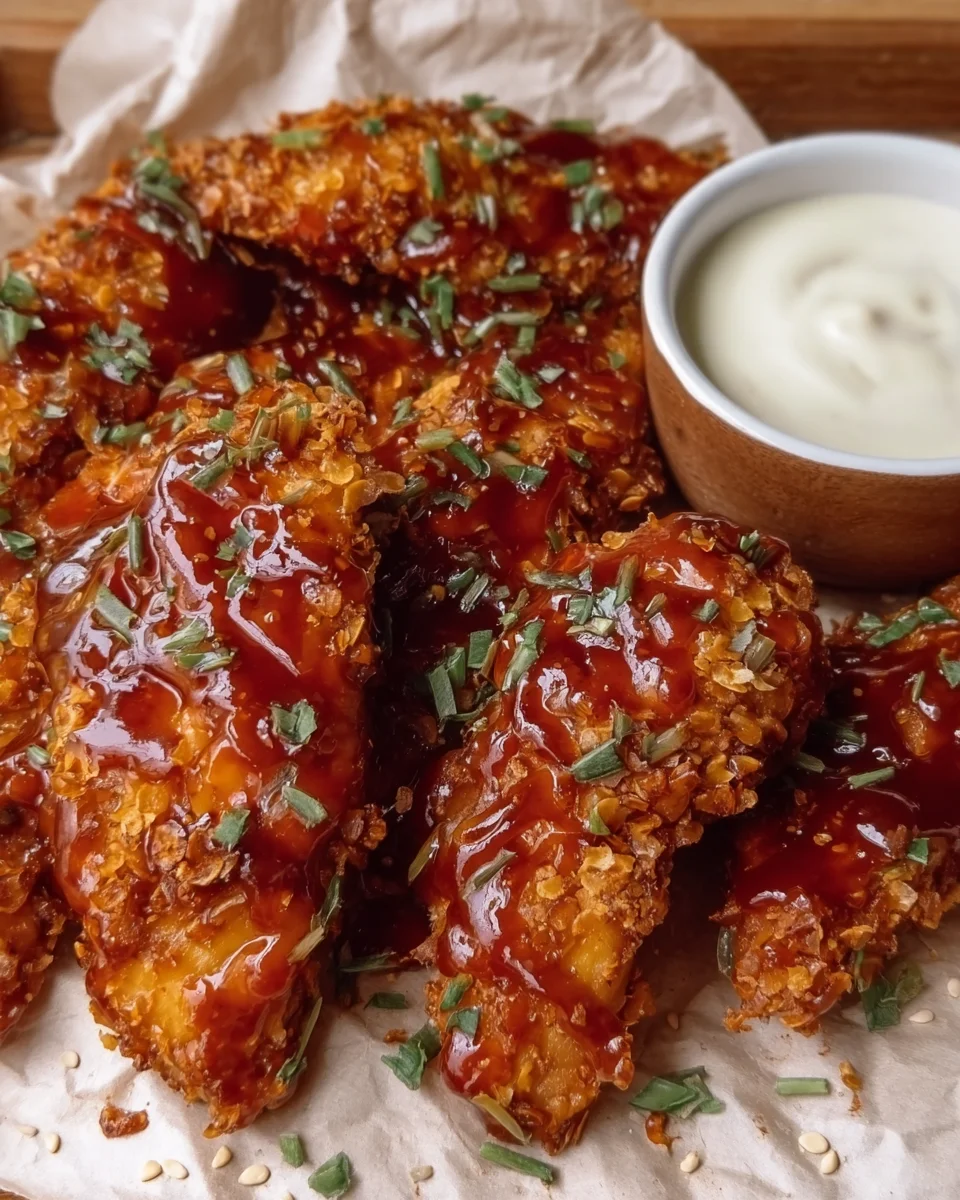 AIR FRYER CRISPY HONEY SRIRACHA BBQ CHICKEN TENDERS AIR
