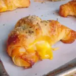 Bacon Egg & Cheese Garlic Parm Croissants