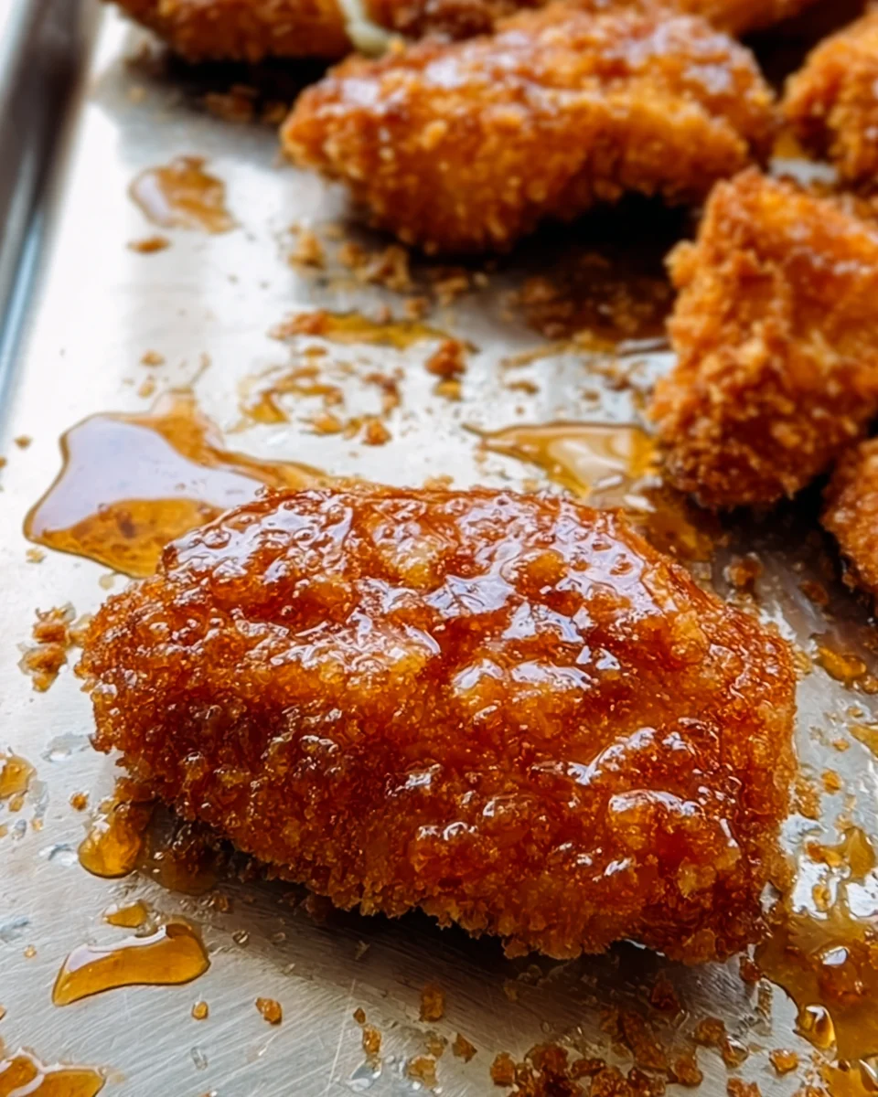 Baked Crunchy Hot Honey Chicken Baked