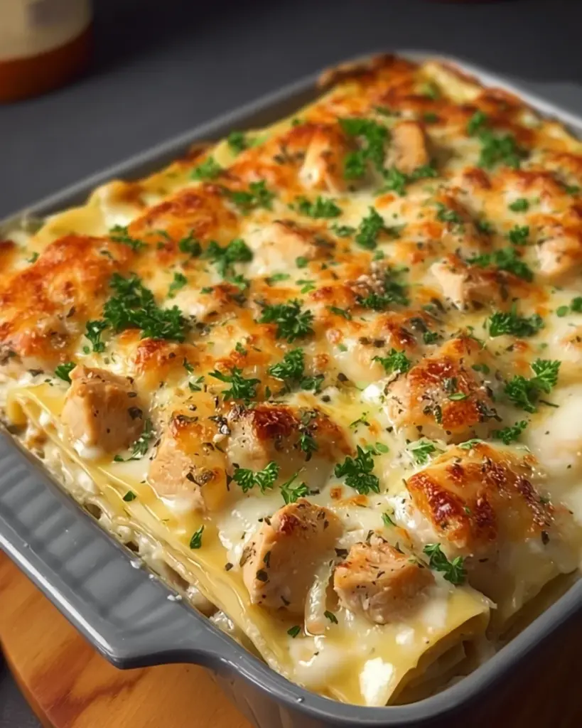 CHICKEN ALFREDO LASAGNA