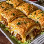 Cheesy Crescent Roll Cheeseburger