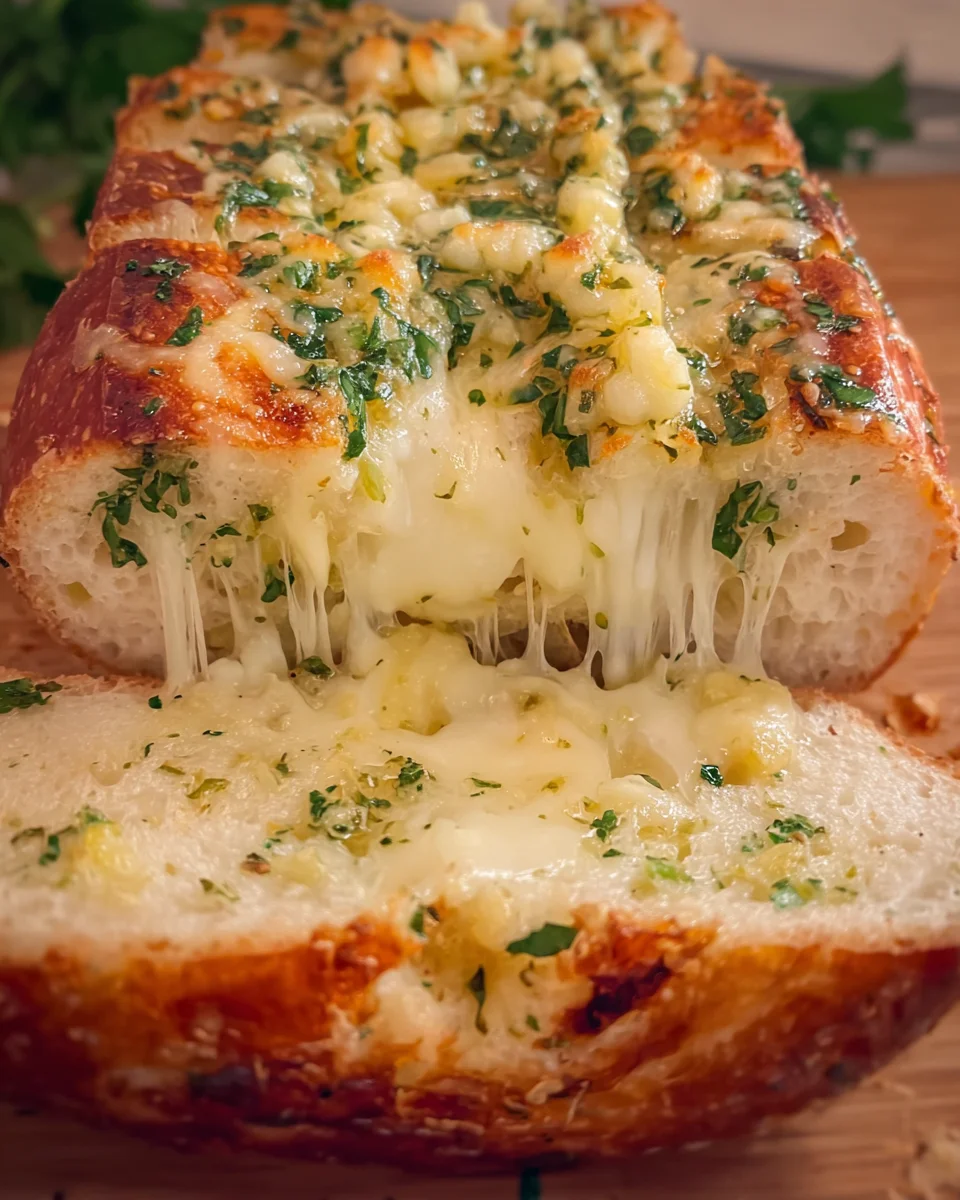 Cheesy Garlic & Parsley Butter Bread Cheesy