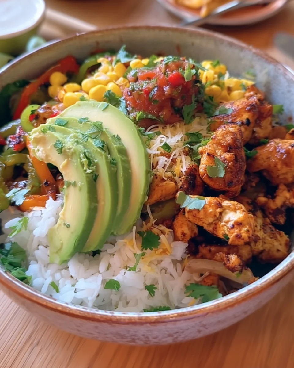 Chicken Fajita Bowls Chicken