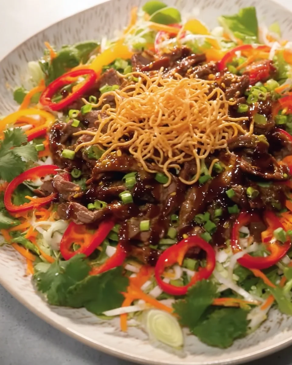 Crispy Chilli Beef Salad Crispy