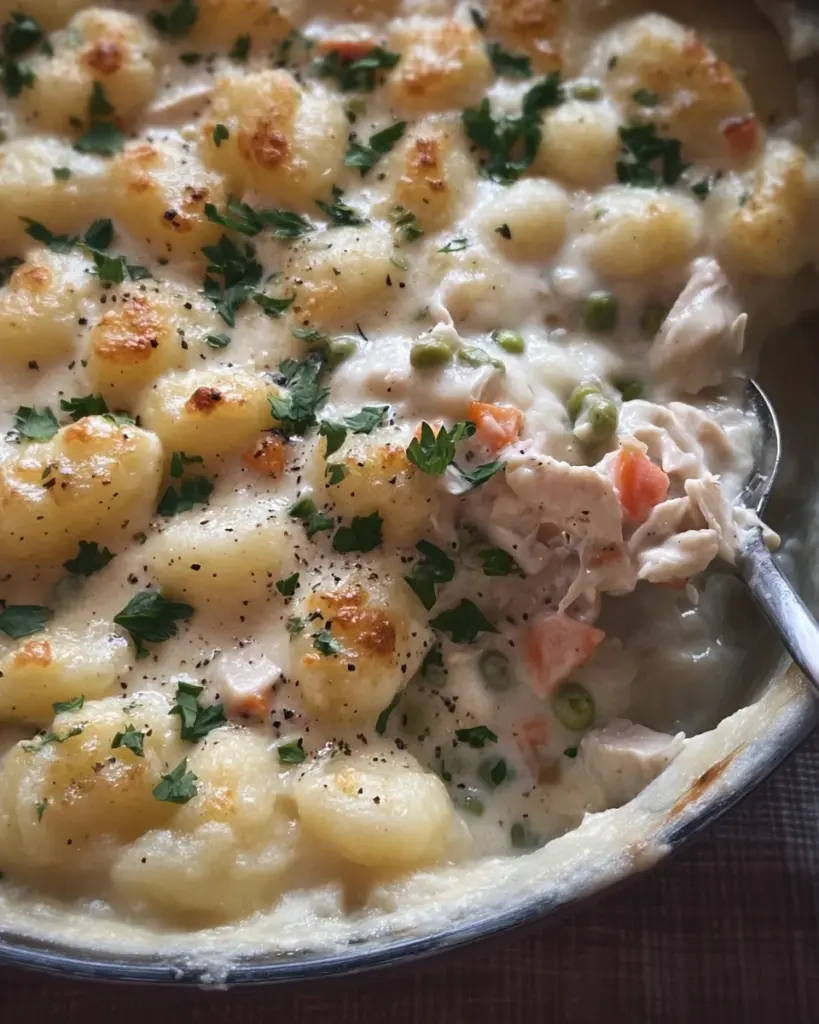 Gnocchi Topped Chicken Pot Pie