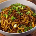 Ground Beef Mongolian Noodles