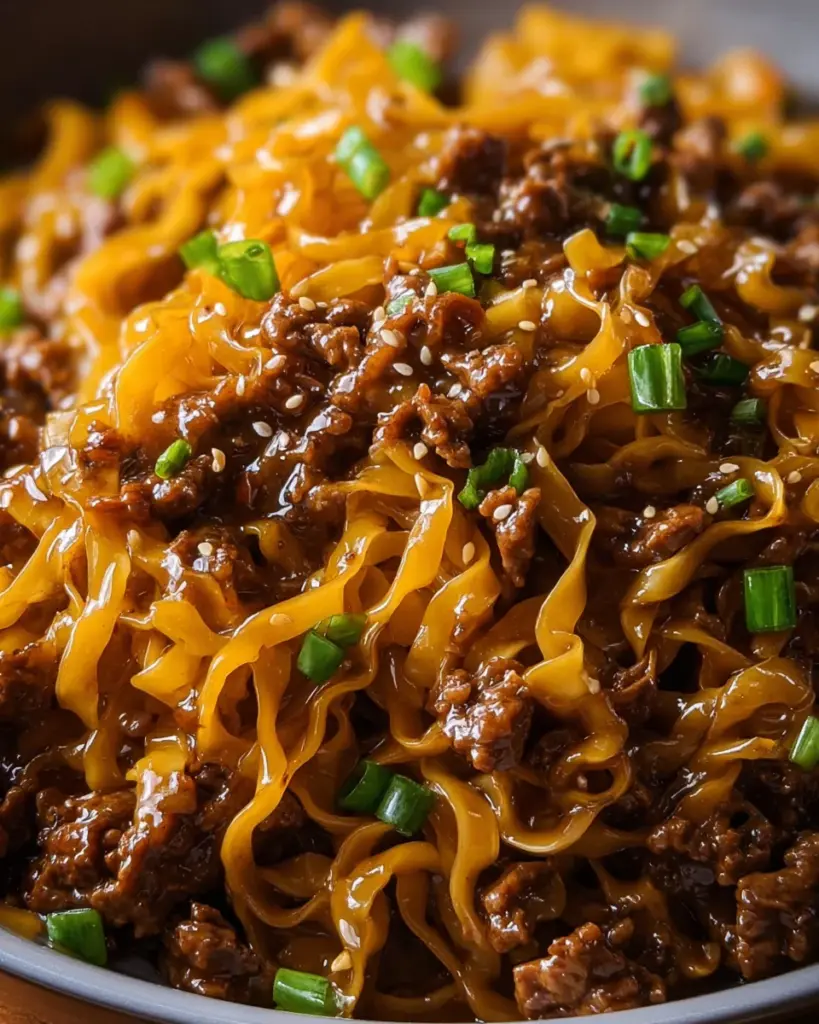 Mongolian Beef and Noodles