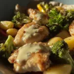 SHEET PAN HONEY MUSTARD CHICKEN THIGHS AND VEGGIES