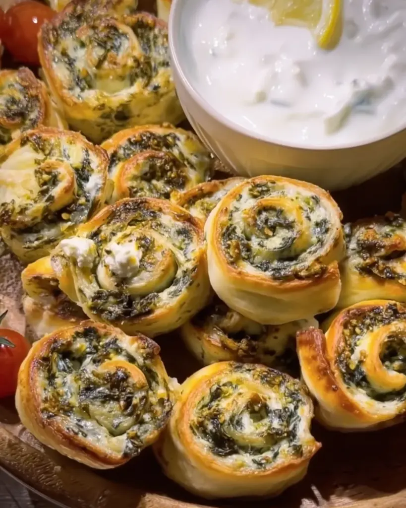 Spinach Feta Pinwheels