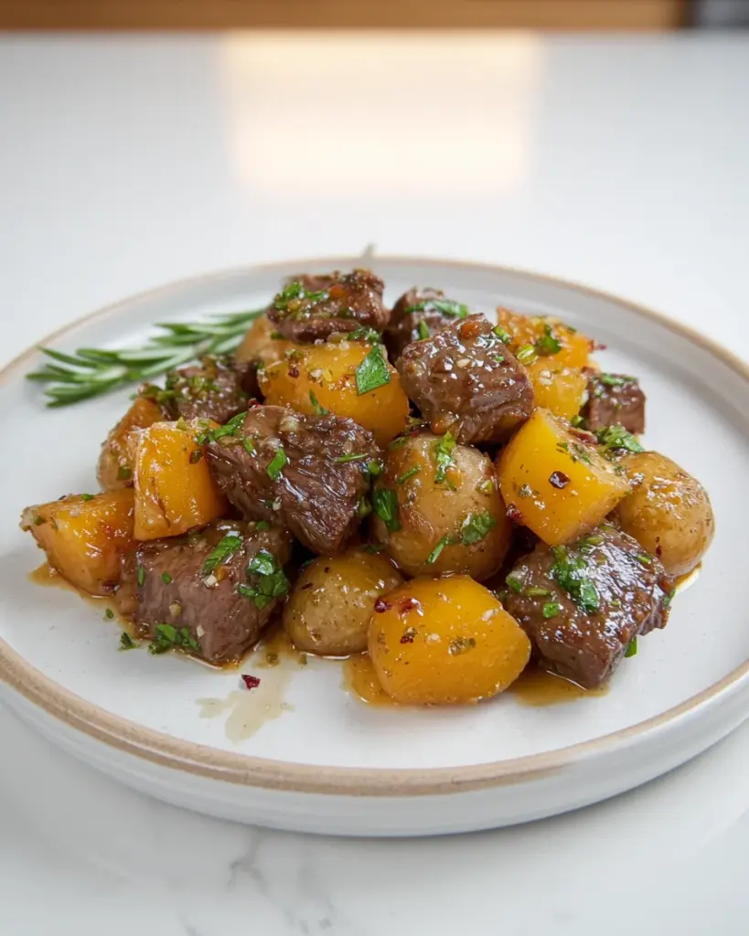 Steak Bites & Garlic Butter Potatoes