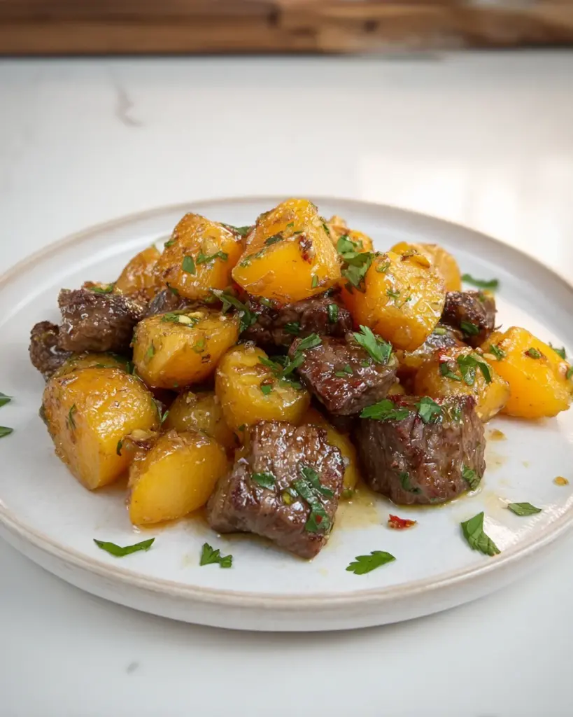 Steak Bites & Garlic Butter Potatoes