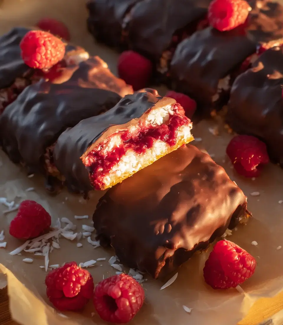 4-Ingredient Raspberry Coconut Bars