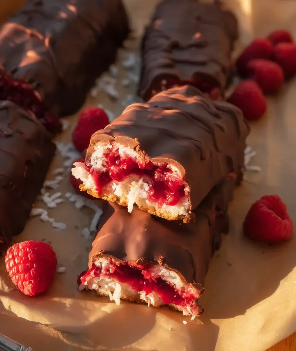 4-Ingredient Raspberry Coconut Bars