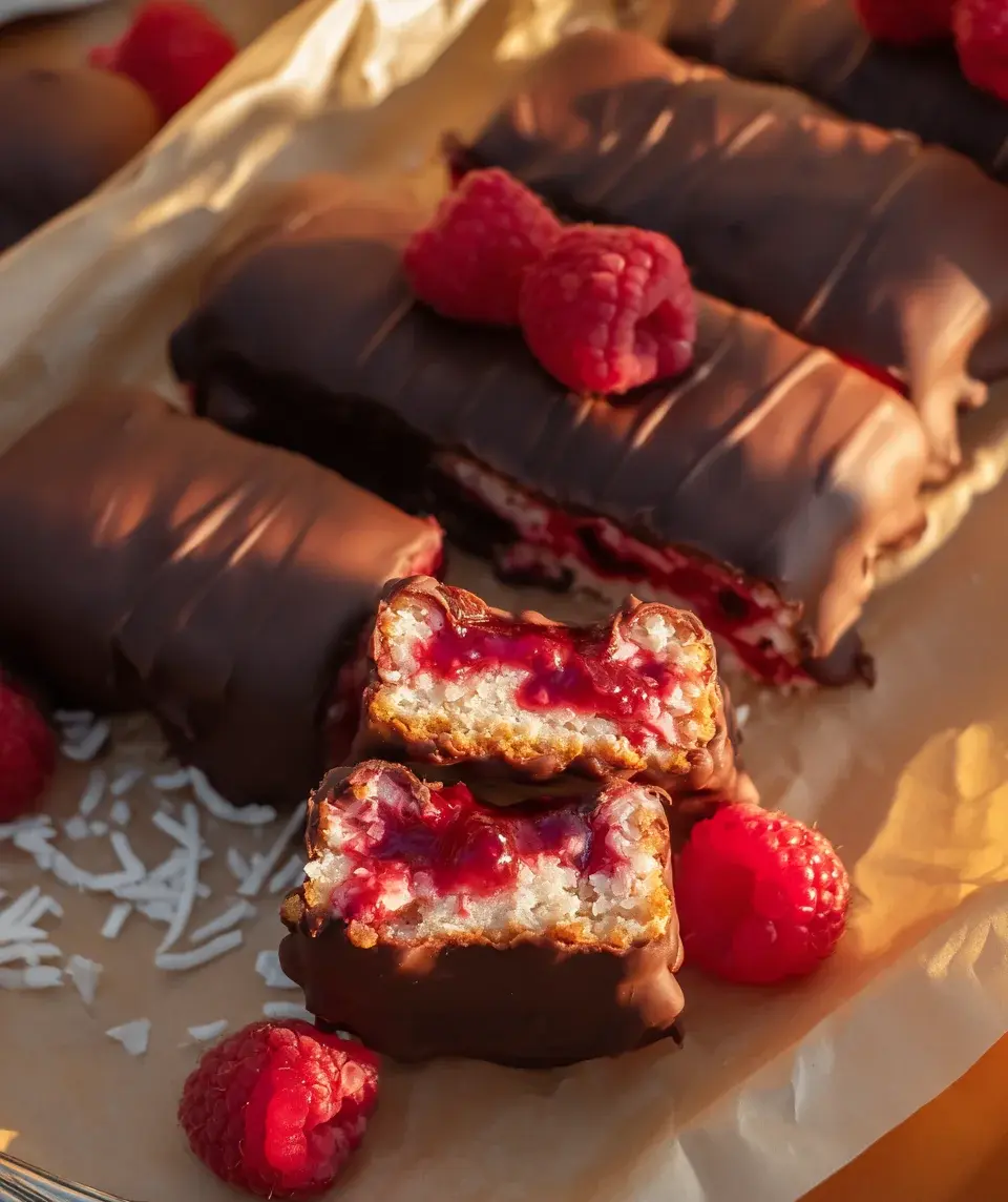 4-Ingredient Raspberry Coconut Bars