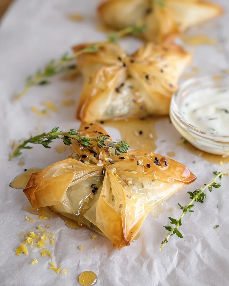 Bow-shaped Feta Phyllo Pastry