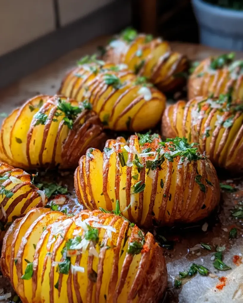 Garlic Herb Hasselback Potatoes