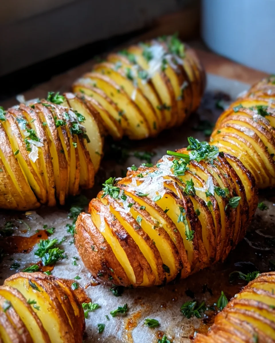 Garlic Herb Hasselback Potatoes