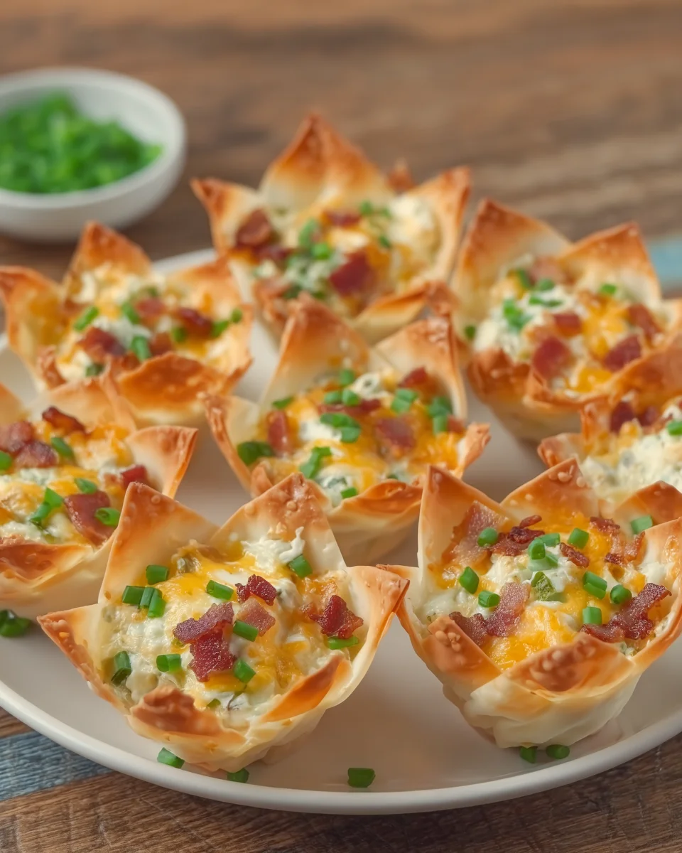 Jalapeno Popper Wonton Cups