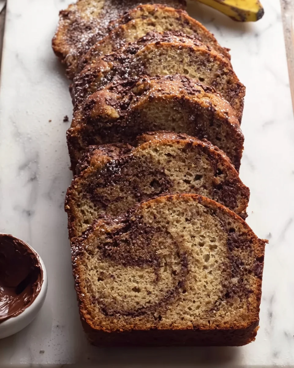 Nutella Swirled Banana Bread Nutella