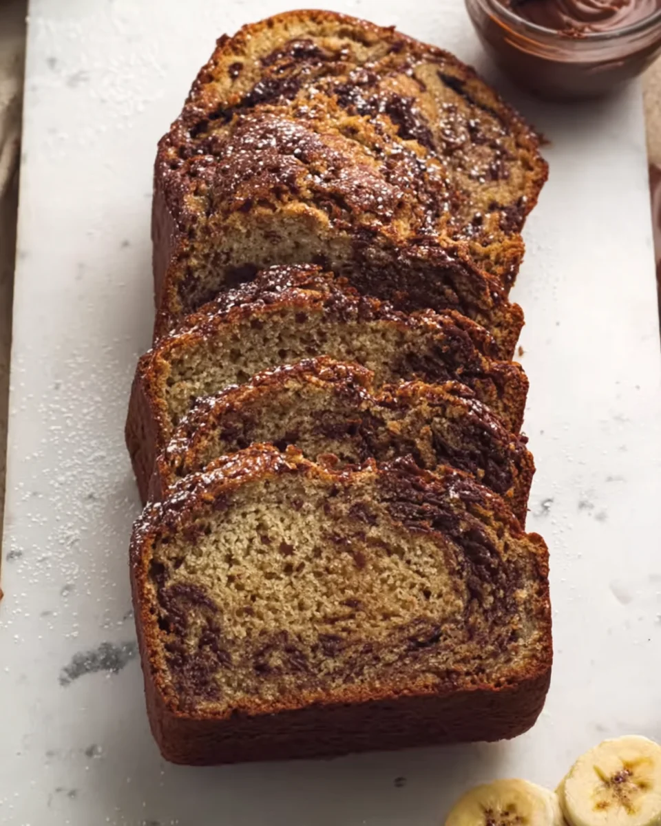 Nutella Swirled Banana Bread Nutella