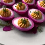 Pink Deviled Eggs