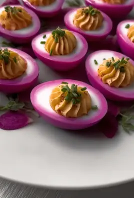 Pink Deviled Eggs