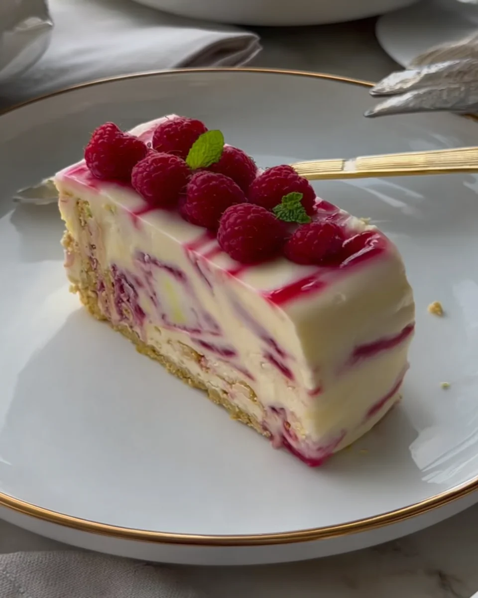 Raspberry cheesecake (no bake)