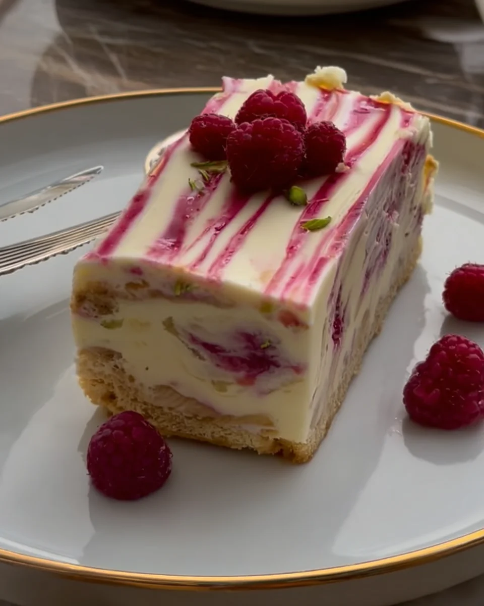 Raspberry cheesecake (no bake)