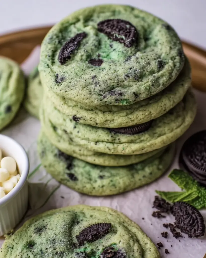 St. Patrick's Day Chewy & Soft Oreo Shamrock Shake Cookies