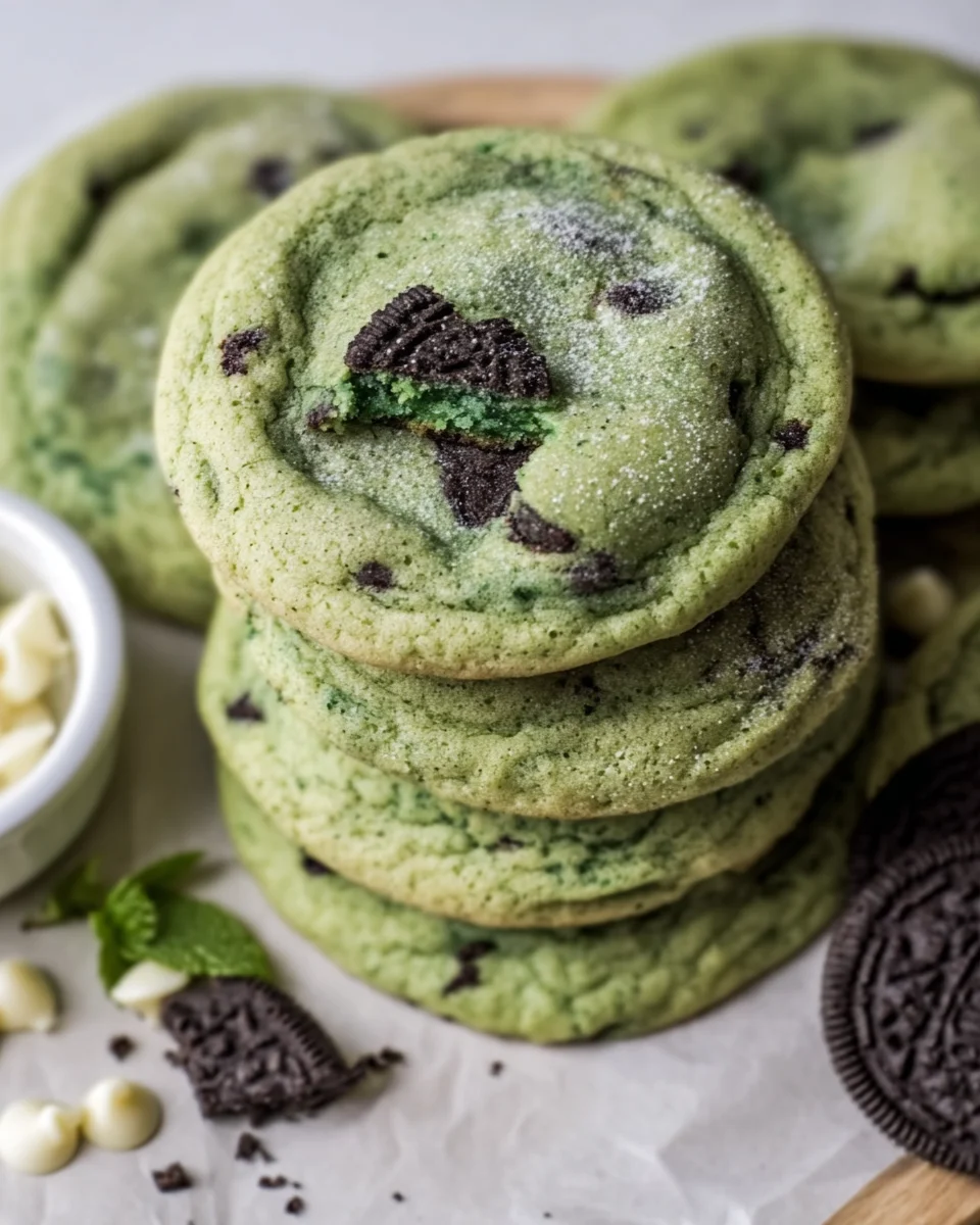 St. Patrick's Day Chewy & Soft Oreo Shamrock Shake Cookies St.
