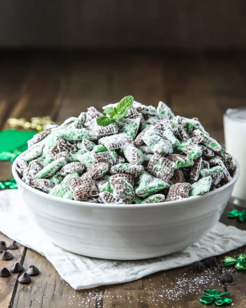 St. Patrick’s Day Chocolate Mint Muddy Buddies