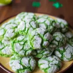 St. Patrick's Day Green Crinkle Cookies