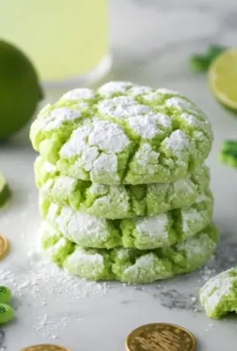 St. Patrick's Day Lime Crinkle Cookies