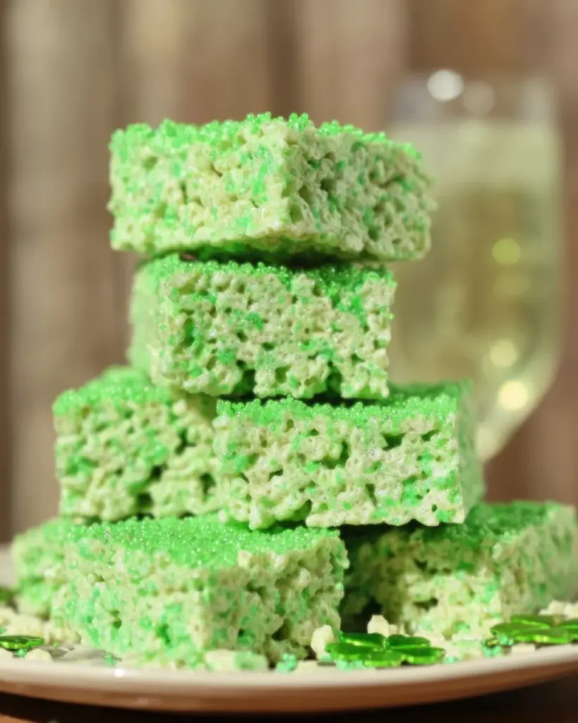 St. Patrick’s Day Lime Jello Rice Krispie Treats