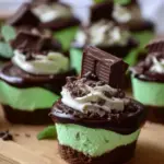 St. Patrick’s Day Mini Andes Mint Chocolate Cheesecake