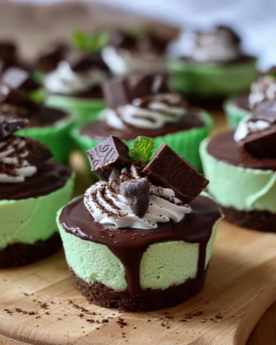 St. Patrick’s Day Mini Andes Mint Chocolate Cheesecake St.