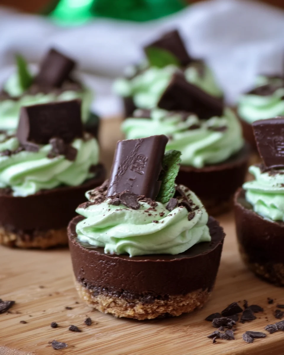 St. Patrick’s Day Mini Andes Mint Chocolate Cheesecake St.